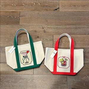 Anthropologie Hartley Canvas Tote Set